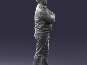 man red shirt and jeans 0494 3d print ready 3D Print Model