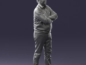man red shirt and jeans 0494 3d print ready 3D Print Model
