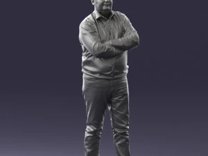 man red shirt and jeans 0494 3d print ready 3D Print Model