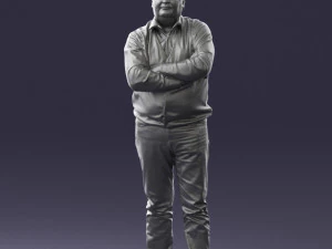 man red shirt and jeans 0494 3d print ready 3D Print Model