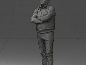 man red shirt and jeans 0494 3d print ready 3D Print Model