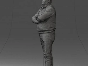 man red shirt and jeans 0494 3d print ready 3D Print Model