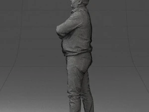 man red shirt and jeans 0494 3d print ready 3D Print Model