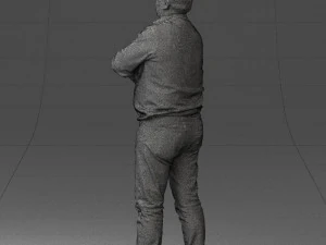 man red shirt and jeans 0494 3d print ready 3D Print Model