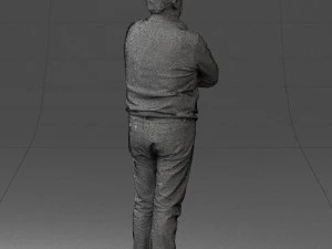man red shirt and jeans 0494 3d print ready 3D Print Model