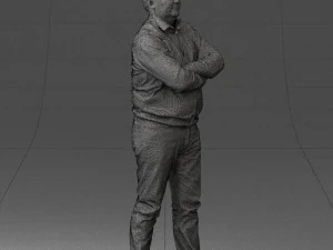 man red shirt and jeans 0494 3d print ready 3D Print Model