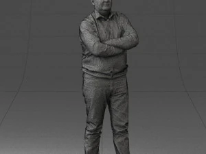 man red shirt and jeans 0494 3d print ready 3D Print Model