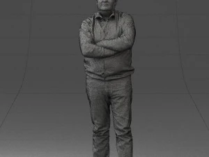 man red shirt and jeans 0494 3d print ready 3D Print Model