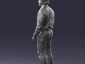 man in blue shirt 0492 3D Model