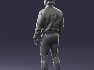 man in blue shirt 0492 3D Model