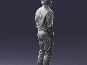 man in blue shirt 0492 3D Model