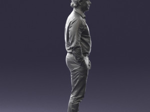 man in blue shirt 0492 3D Model