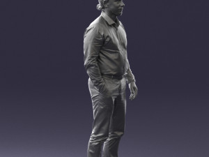 man in blue shirt 0492 3D Model