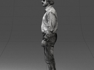 man in blue shirt 0492 3D Model