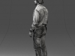 man in blue shirt 0492 3D Model