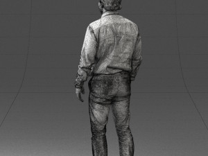 man in blue shirt 0492 3D Model