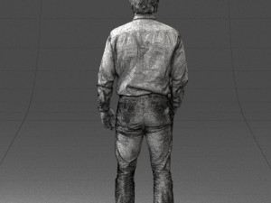 man in blue shirt 0492 3D Model