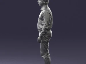 man in blue shirt 0492 3d print ready 3D Print Model