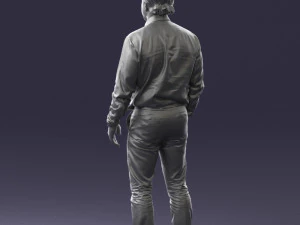 man in blue shirt 0492 3d print ready 3D Print Model