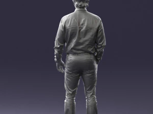 man in blue shirt 0492 3d print ready 3D Print Model