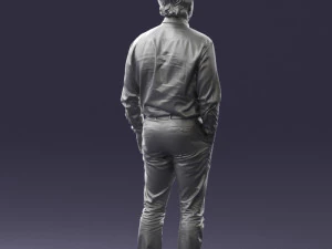 man in blue shirt 0492 3d print ready 3D Print Model