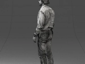 man in blue shirt 0492 3d print ready 3D Print Model