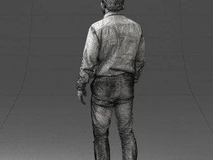 man in blue shirt 0492 3d print ready 3D Print Model