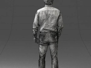 man in blue shirt 0492 3d print ready 3D Print Model