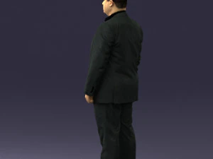 fat man in suit 0490 3D Model