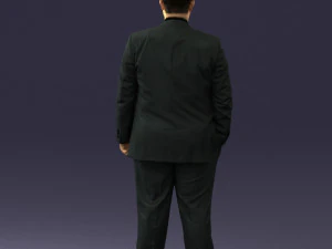 fat man in suit 0490 3D Model