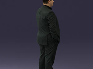 fat man in suit 0490 3D Model