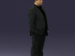 fat man in suit 0490 3D Model