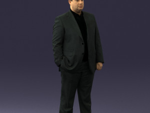 fat man in suit 0490 3D 모델