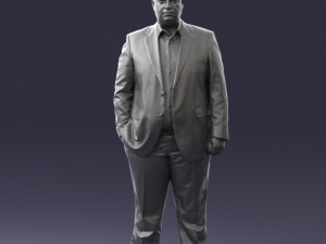 fat man in suit 0490 3D 모델