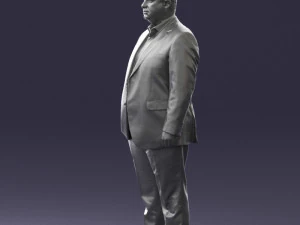 fat man in suit 0490 3D Model