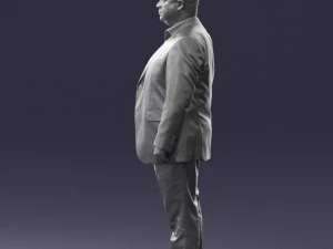 fat man in suit 0490 3D Model