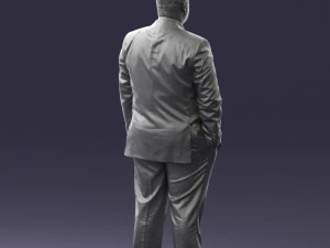 fat man in suit 0490 3D Model