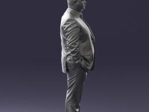 fat man in suit 0490 3D 모델