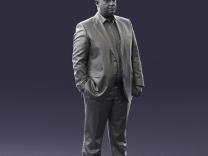 fat man in suit 0490 3D 모델