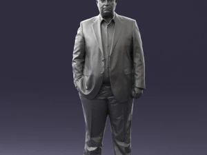 fat man in suit 0490 3D Model