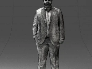 fat man in suit 0490 3D Model