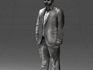 fat man in suit 0490 3D Model