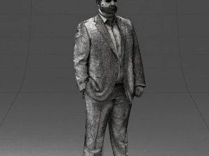 fat man in suit 0490 3d print ready 3D Print Model