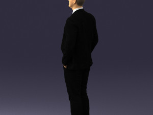 man in suit and yellow tie 0489 3d print ready 3Dプリントモデル