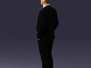 man in suit and yellow tie 0489 3d print ready 3D Print Model
