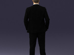 man in suit and yellow tie 0489 3d print ready 3Dプリントモデル