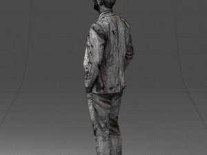 man in suit and yellow tie 0489 3d print ready 3Dプリントモデル