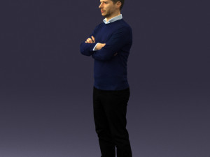 guy in blue sweater 0488 3Dモデル