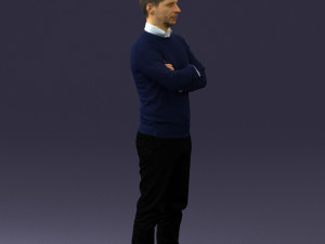 guy in blue sweater 0488 3Dモデル