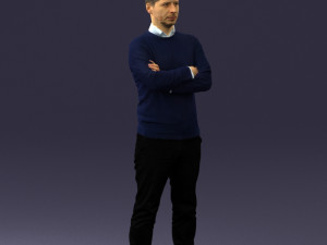 guy in blue sweater 0488 3Dモデル